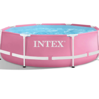 Piscina Estructural Redonda INTEX Metal Frame 244x76 cm 2.843L Rosada