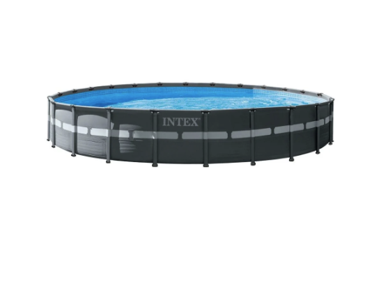 Piscina Estructural Redonda INTEX Ultra XTR 732 x 132 cm, 47.241L, con Bomba de Arena, Escalera, Cobertor y Tapiz