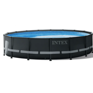 Piscina Ultra XTR Frame INTEX 488 x 122 cm, 19.156L, con Bomba de Arena, Escalera, Cobertor y Tapiz