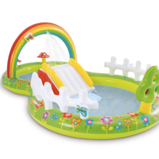 Piscina Centro de Juegos Inflable Jardín INTEX con Pulverizador
