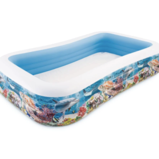 Piscina Inflable INTEX Infantil Tropical Rectangular 305 x 183 x 56 cm, 1.020L
